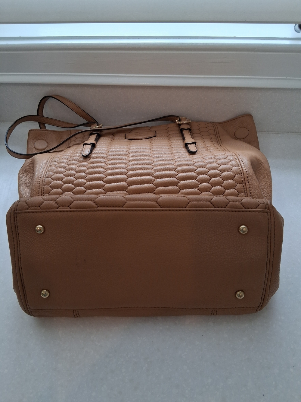 Aimee Kestenberg Tan Quilted Leather Tote - Picture 6 of 9
